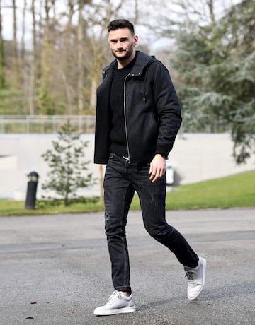 Hugo Lloris a su llegada a la concentración en Clairefontaine-en-Yvelines. 