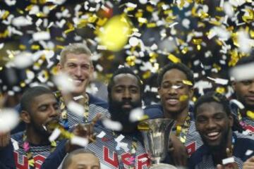 Estados Unidos celebra el título del mundial de basket.