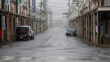 Lluvia en Shiroko, Suzuka, ante la incidencia del Tif&oacute;n Hagibis. 