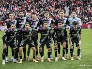 Once del Málaga en Gijón.