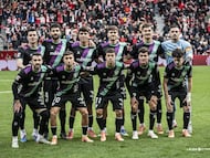 Once del Málaga en Gijón.