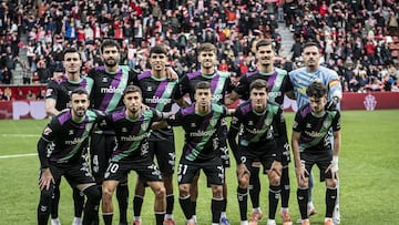 Once del Málaga en Gijón.