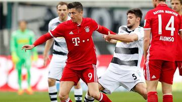 Lewandowski contra el Borussia Moenchengladbach.