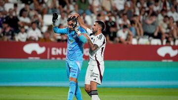 Lizoain, tras cometer su error.