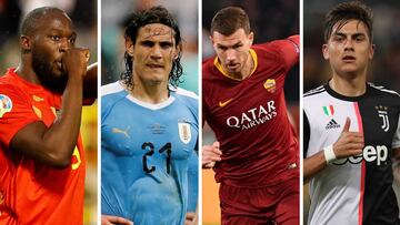Lukaku, Cavani, Dzeko y Dybala.