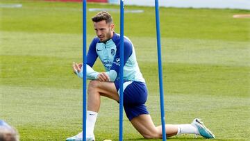 Saúl, durante un entrenamiento.