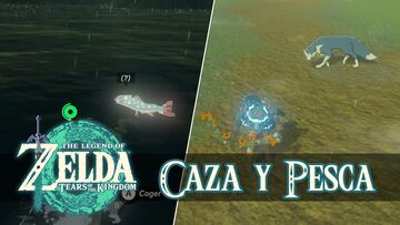 the legend of zelda tears of the kingdom nintendo switch guia como cazar y pescar