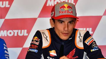 Marc Márquez en la rueda de prensa de Assen.