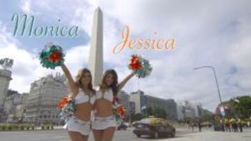 Las 'cheerleaders' de los Dolphins tomaron Buenos Aires