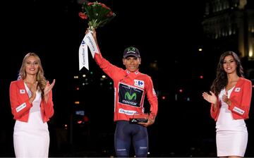 Vuelta a España - 11 de septiembre de 2016. El segundo triunfo del colombiano en una de las grandes del ciclismo. Nairo se llevó la victoria en la etapa 10 y cruzó la última etapa vestido de rojo.