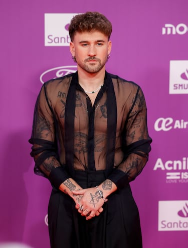 Dani Fernández posa en la alfombra roja. 