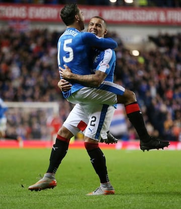 Tavernier celebrates after scoring what turned out to be the title clinching goal.