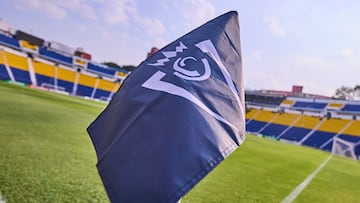 Flag of Concacaf during the Quarter Finals first leg match between America and Cruz Azul as part of the CONCACAF Champions Cup 2025, at Ciudad de los Deportes Stadium on April 01, 2025 in Mexico City, Mexico.