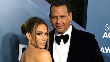  Jennifer Lopez y Alex Rodriguez en los Screen Actors&nbsp;Guild Awards en The Shrine Auditorium, California. Enero 19, 2020.