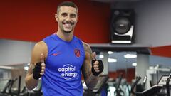 Mario Hermoso, del Atl&eacute;tico, en el gimnasio