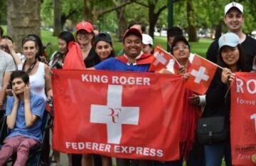 El día después: Federer celebró su título con los fans