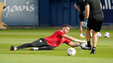 Rubén Yáñez, en pleno entrenamiento.