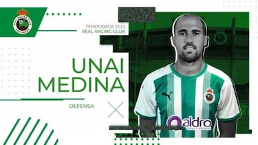 El Racing ficha a Unai Medina, lateral derecho del Logro?¨¦s