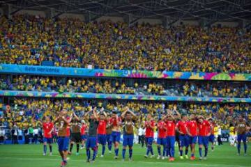 El fin de la participación chilena en el Mundial de Brasil 2014.