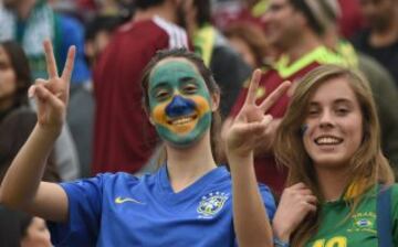 La belleza y los colores tiñeron las gradas en la primera fase de Copa América Chile 2015.