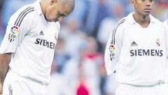 <b>OJO CRÍTICO. </b>Ronaldo, Robinho y, al fondo, Baptista. Los tres tendrán examen en el Bernabéu.