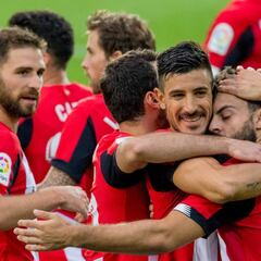 Villalibre: "En el gol le he dado como he podido, con la rodilla"