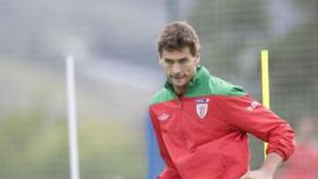Llorente, en un entrenamiento.