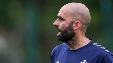 Claudio Giráldez, técnico del Celta, durante un entrenamiento.