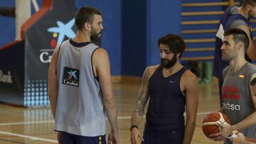 Marc Gasol y Ricky Rubio, con la Selecci&oacute;n este verano.