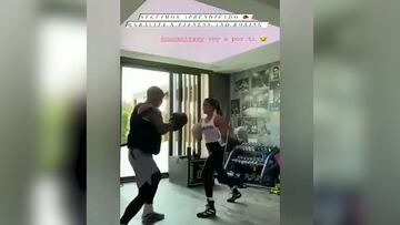 Antonella, esposa de Messi, muestra su habilidad en boxeo