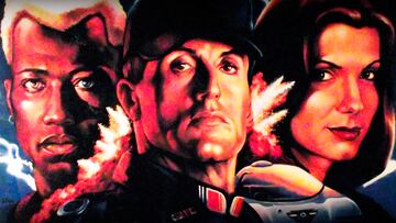 Los protagonistas de 'Demolition Man' con Sylvester Stallone y Wesley Snipes