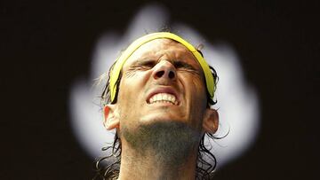 Rafael Nadal during his first round loss in Melbourne.
