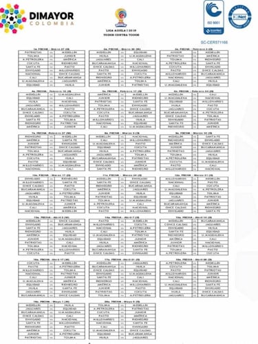 Dimayor define el calendario para la Liga Águila I 2019