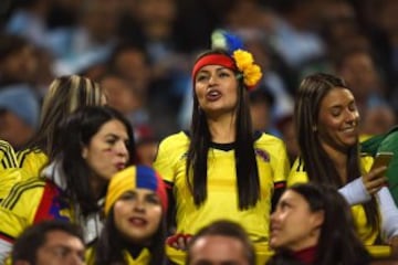 Los hinchas colombianos y argentinos mostraron gran ambiente en Sausalito 