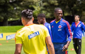 La Selección Colombia entrena en Bogotá pensando en el amistoso del domingo contra Perú.