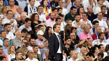 Lopetegui, durante un partido del Real Madrid.