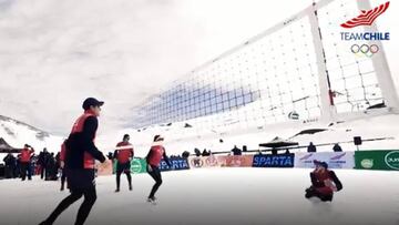 El curioso desaf赤o de los Grimalt: ?jugaron v車leibol en la nieve!