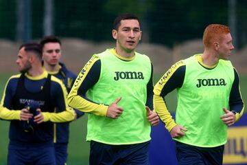 Ukraine's Taras Stepanenko during training 