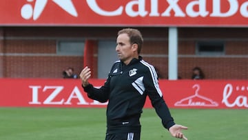 Arrasate en el encuentro ante el Mirandés.