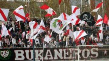 Los Bukaneros, durante un partido en Vallecas.