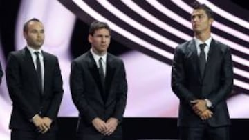 Iniesta, Messi y Cristiano, finalistas.