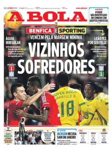 Portadas de la prensa deportiva