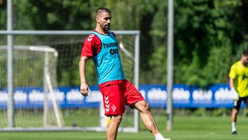 Frederico Venancio en un entrenamiento en Atxabalpe