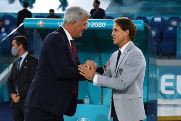 Vladimir Petkovic y Roberto Mancini.