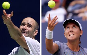 Andre Agassi y Monica Seles de Estados Unidos. 