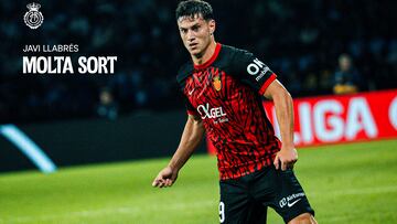 Javi Llabrés, extremo zurdo del RCD Mallorca.