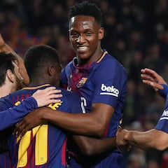 Yerry Mina, convocado ante el Levante; Umtiti no llega