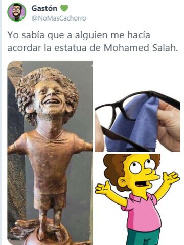 Salah: los memes de su escultura