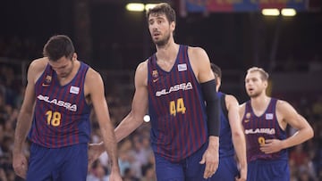 13/10/18 BALONCESTO BASKET
PARTIDO LIGA ACBLIGA ENDESA JORNADA 4
BARCELONA LASSA - TECNYCONTA ZARAGOZA
PIERRE ORIOLA ANTE TOMIC JAKA BLAZIC