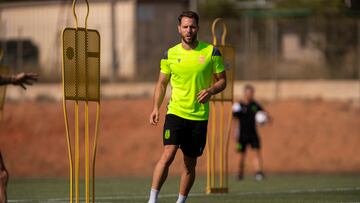 Iván Calero, Primer entreno de la temporada 24/25 del FC Cartagena, ciudad deportiva José Ma Ferrer, La Manga Club, Cartagena, Region de Murcia, 10 Julio 2024